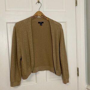 Chaps Gold Shimmer Cardigan